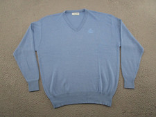 Vintage 90s IZOD Pullover Robins Egg Blue Knit Sweater Size 2XL USA Made Golf