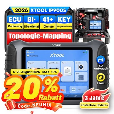 2026 XTOOL IP900S KFZ OBD2 Diagnosegerät Scanner Alle System ECU Codierung IMMO