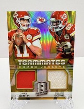 2014 Panini Spectra Combo Jerseys Alex Smith, Dwayne Bowe Gold Prizm /25 Chiefs