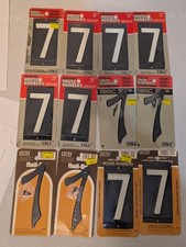 Lot 12 Cole 7 Black  White 3"  4" Aluminum House Mailbox Address Numbers New