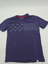 Tommy Bahama T-Shirt Youth Boy Medium Purple Flag Graphic Tee.35806