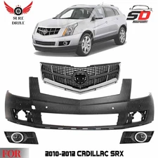 Front Bumper Cover Paintable & Grille Assembly Kit For 2010-2012 Cadillac SRX