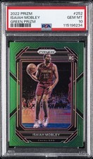 2022 PANINI PRIZM GREEN PRIZM #252 ISAIAH MOBLEY PSA 10