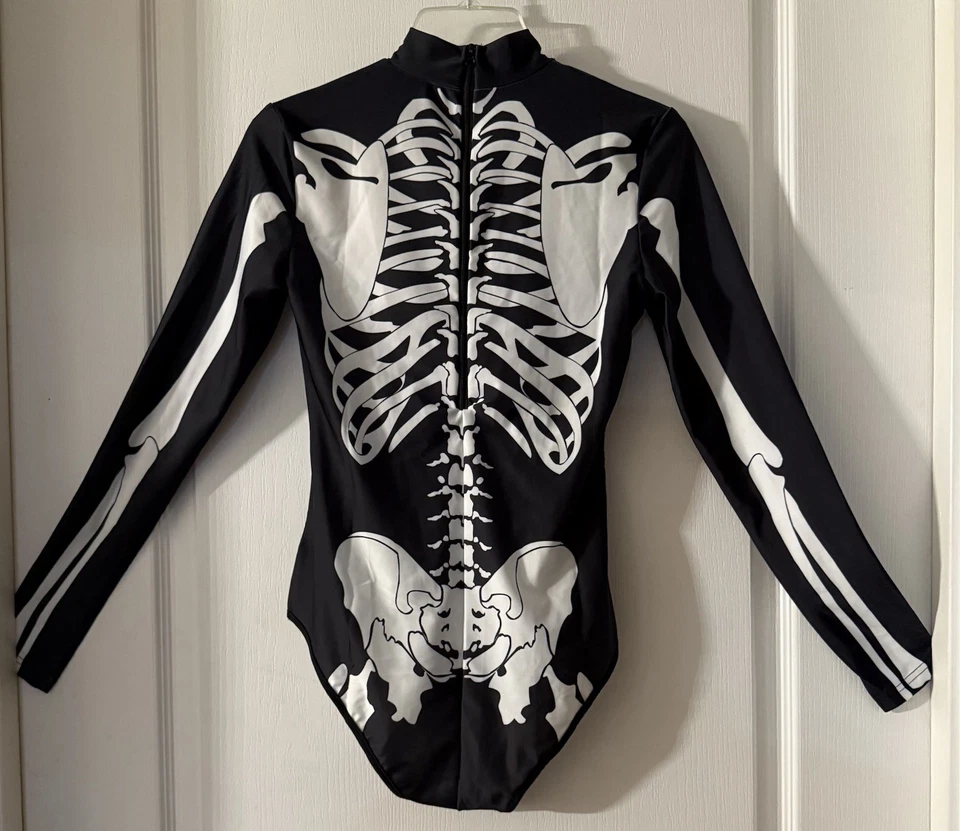Mujer Halloween 3D Esqueleto Body Disfraz, Talla: S/M, *NUEVO* Foto 2 de 4