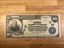 1903 $10 National Charter Bank Note - The First National Bank of Ironton, Ohio