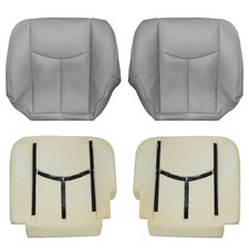 SecosAutoparts Driver  Passenger Bottom  Foam Cushion Leather Seat Cover Li...