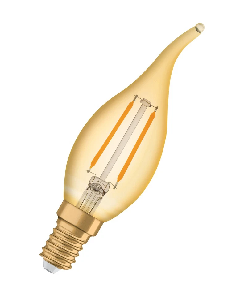 OSRAM Vintage 1906 LED CLASSIC B 1.5W 824 Gold E14 Lampe 120lm 2400K warmweiss w