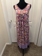 Simply Vera Vera Wang Women's Floral Size S Nightgown Dress Sleeveless Soft
