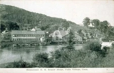 Housatonic Railroad Repair Shops, Falls Village CT Vintage Reproduction Postcard