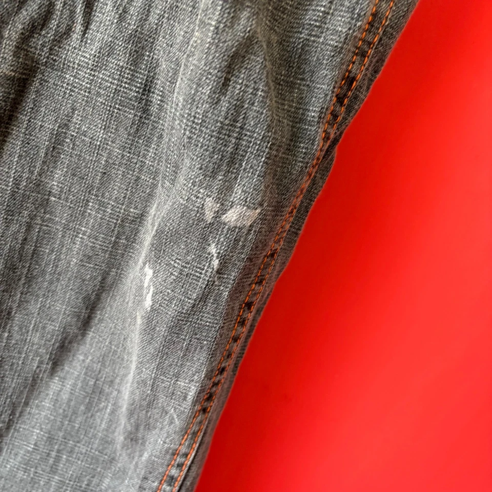 Vintage RED APE DENIM COMPANY Y2K Men's Grey Wash Jeans Size 44x33 Embroidered - Image 2 of 4