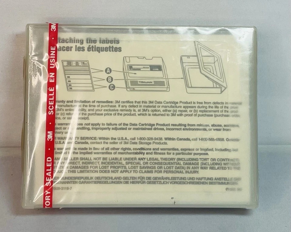 IMATION 3M TR-3 TRAVAN MINICARTRIDGE 1.6/3.2GB SEALED! - Image 2 of 3