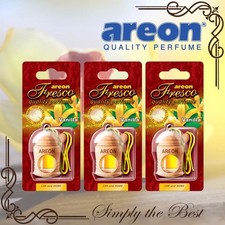 3x Areon Fresco Car Home Office Perfume Long Lasting Air Freshener VANILLA scent