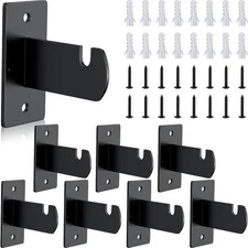 8 Pcs Gridwall Mount Brackets with Screws, for Grid Black 