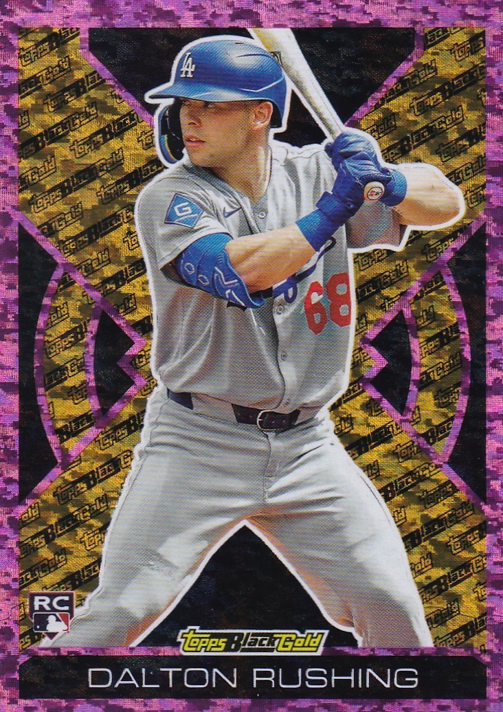 DALTON RUSHING TOPPS UPDATE BLACK GOLD PINK HOLO FOIL RC DODGERS #BG-4 2025 25