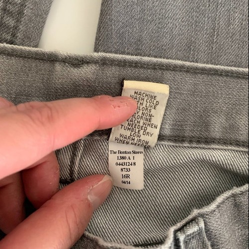 Ruff Hewn Boys Size 16 Regular Jeans Gray Straight Leg 100% Cotton Pockets - Picture 8 of 8