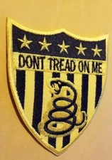 Don't Tread On Me Gadsden Flag Snake US Navy Patch approx 3x3.5"