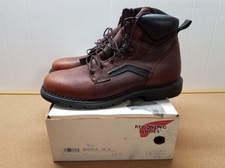 MENS RED WING 926 BROWN LEATHER 6" BOOTS SIZE 15 D MADE IN USA