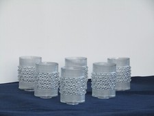 6 campane lampadario in vetro a punta di diamante Italia epoca 1960