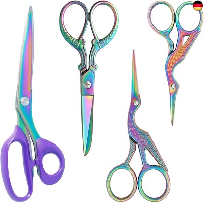 Asdirne Titanium Coating Sewing Scissors Bundle, Professional Fabric Scissors
