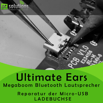 REPARATUR Micro USB Buchse Ladebuchse Ultimate Ears UE Megaboom BT Lautsprecher