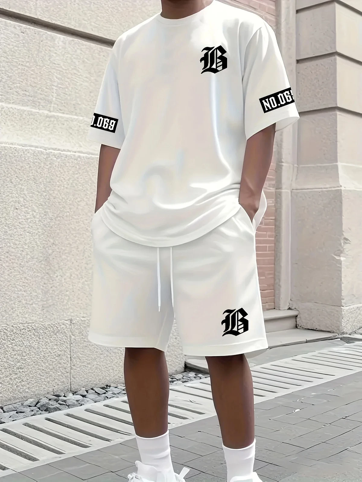 Men’s Summer 2-Piece Set T-Shirt Shorts Casual Streetwear Tracksuit Outfit