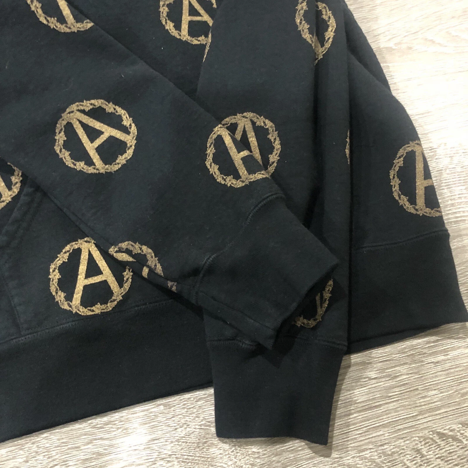 Felpa con cappuccio Supreme Anarchy Street Fashion Hype oro nero pullover medio
