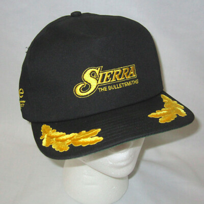 Vintage Sierra The Bulletsmiths Black/Yellow Hat Cap Starline Snapback USA Made