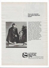 Lutheran Mutual Life Insurance Waverly Iowa 1978 Vintage Print Advertisement