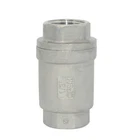 1/2" inch Spring Loaded In-line NPT Threaded Check Valve Stainless Steel SS316