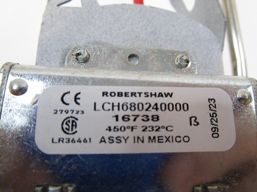 1 ROBERTSHAW LCH680240000 HIGH LIMIT SAFETY CUT OUT FRYER THERMOSTAT 232oC 450F - Picture 4 of 5