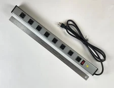 Power First Relocatable Power Tap Silver/ Black 15A 125V 8-Outlet NP-2408