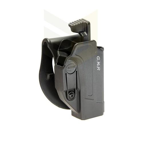 Orpaz Thumb Release Holster 360 Rotation Paddle&Belt Glock 17,19,22,23,25,31,32 - Picture 2 of 4