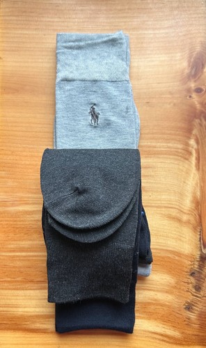¡Nuevo! Calcetines de vestir Polo Ralph Lauren 3 pares para hombre 6-12,5 - Argyle y estilos sólidos!! - Imagen 70 de 70