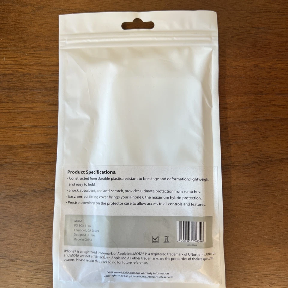 Funda iPhone 6 Transparente 4.7 Pulgadas - Transparente - Inasible - 1.2mm - MOTA Foto 2 de 2