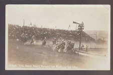 Pendleton OREGON RPPC c1920s INDIAN CHIEFS HORSE RACE Roundup Rodeo INDIANS OR