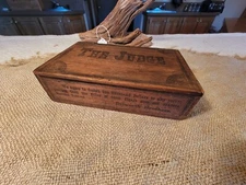 Antique The Judge Dilworth Brothers Hand Made Cigar Box EARLY & RARE