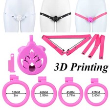 Resin Male Chastity Device Inverted Cage for Men Locking Belt with Belt  4Rings
