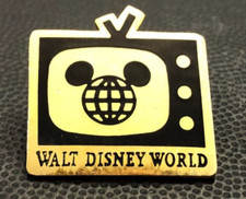 Disney pin 4702 Walt Disney World TV MGM Studios Opening Day Press 1989 globe
