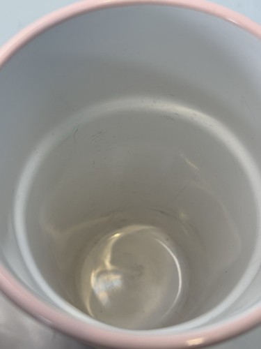 IKEA Pokal Pink Tumbler Set of 2 White Interior 16oz Ceramic Retro Shake Cup - Picture 9 of 12