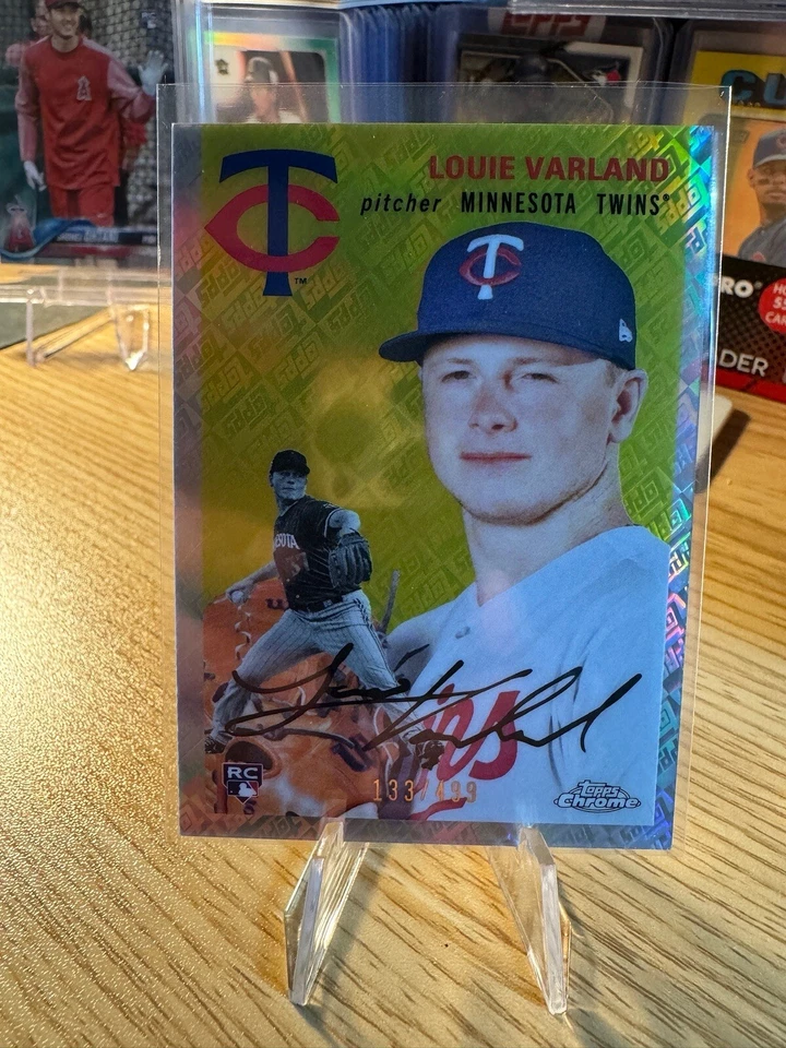 2023 Topps Chrome Platinum #115 Louie Varland RC Topps Logo Refractor #/499 - Image 2 of 4