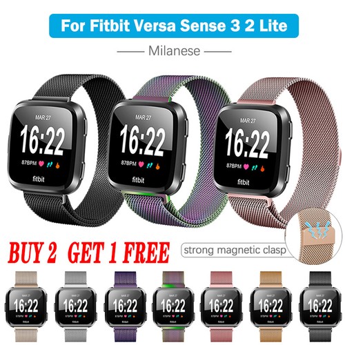 For Fitbit Versa 3 4 Sense 2 1 Lite Band Milanese Stainless Magnetic Watch Strap - Picture 2 of 32