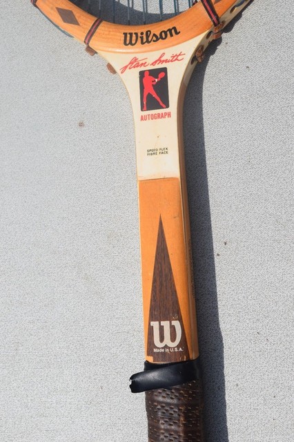 Wilson Stan Smith Autograph 4 5/8 Medium Wood Tennis Racquet Vintage Made USA | eBay