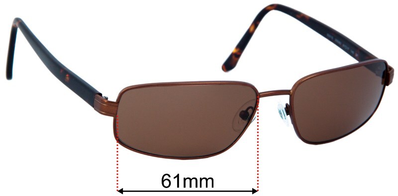 SFx Replacement Sunglass Lenses fits Sferoflex 5001S  - 61mm Wide