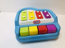 Little Tikes Baby Piano Tap A Tune Blue W/ Bright Colors 4 Keys Chunky 612275