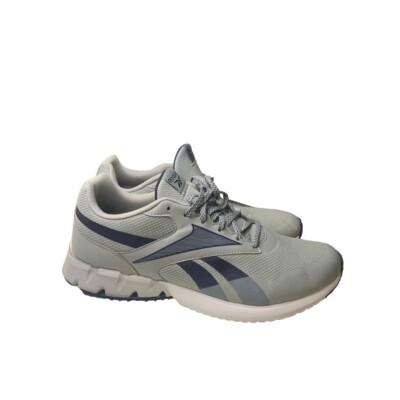 Size 13 Reebok Mens Ztaur Run Pure Gray Vector Navy Sneakers GY7718