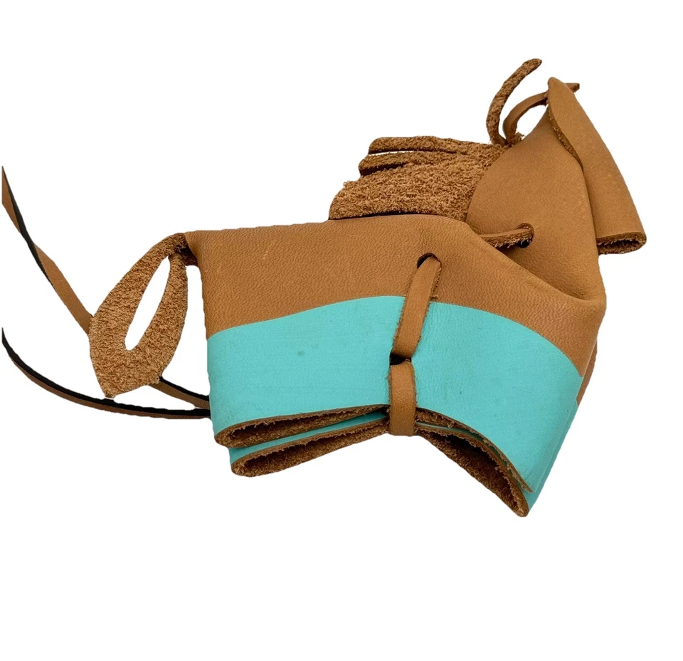 New Fossil Tan Leather Horse w Fringe Mane Hanging Bag Charm Dangle Accessory - Image 3 of 4