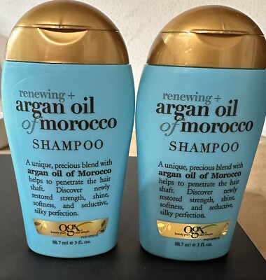 Ogx Renewing Argan Oil of Morocco Hair Shampoo Travel Size, 3 Oz (Lot Of 2)