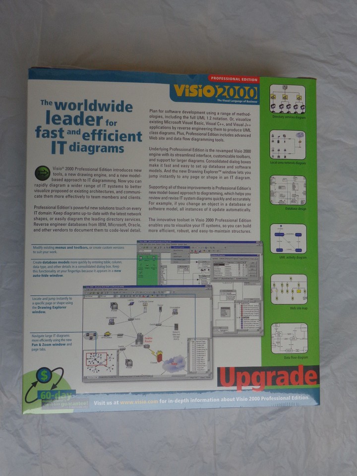 Visio 2000 Professional Upgrade (New! Factory sealed retail box) | eBay