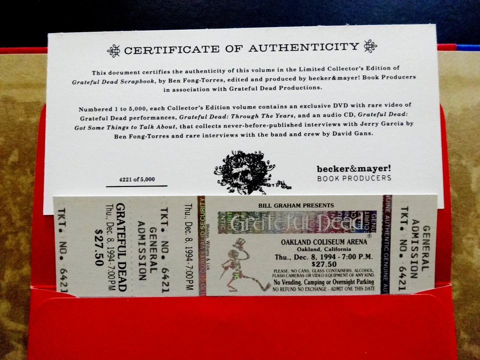Grateful Dead Scrapbook Deluxe Limited Edition of 5000 DVD CD Hardcover Book New - Image 3 of 4
