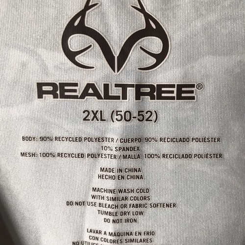 Realtree Edge Long Sleeve Performance Camouflage Shirt Men's Size 3XL(54-56) - Picture 14 of 16